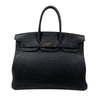 エルメス HERMES バーキン35 B刻印 ブラック シルバー金具 トゴ メンズ ハンドバッグ