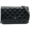 シャネル CHANEL ミニマトラッセ チェーンウォレット AP0250 ブラック シルバー金具 キャビアスキン レディース ショルダーバッグ