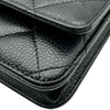 シャネル CHANEL ミニマトラッセ チェーンウォレット AP0250 ブラック シルバー金具 キャビアスキン レディース ショルダーバッグ