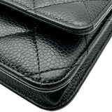 シャネル CHANEL ミニマトラッセ チェーンウォレット AP0250 ブラック シルバー金具 キャビアスキン レディース ショルダーバッグ