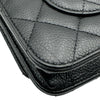 シャネル CHANEL ミニマトラッセ チェーンウォレット AP0250 ブラック シルバー金具 キャビアスキン レディース ショルダーバッグ