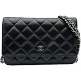シャネル CHANEL ミニマトラッセ チェーンウォレット AP0250 ブラック シルバー金具 キャビアスキン レディース ショルダーバッグ