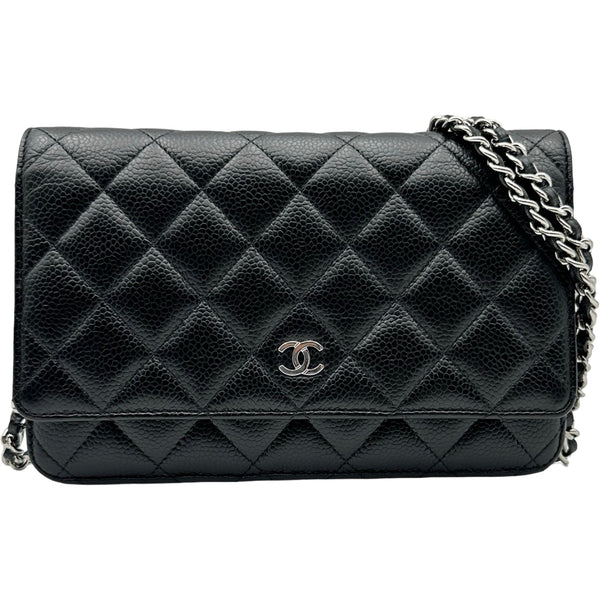シャネル CHANEL ミニマトラッセ チェーンウォレット AP0250 ブラック