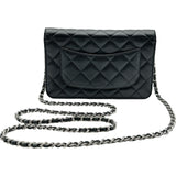 シャネル CHANEL ミニマトラッセ チェーンウォレット AP0250 ブラック シルバー金具 キャビアスキン レディース ショルダーバッグ