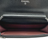 シャネル CHANEL ミニマトラッセ チェーンウォレット AP0250 ブラック シルバー金具 キャビアスキン レディース ショルダーバッグ
