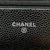 シャネル CHANEL ミニマトラッセ チェーンウォレット AP0250 ブラック シルバー金具 キャビアスキン レディース ショルダーバッグ