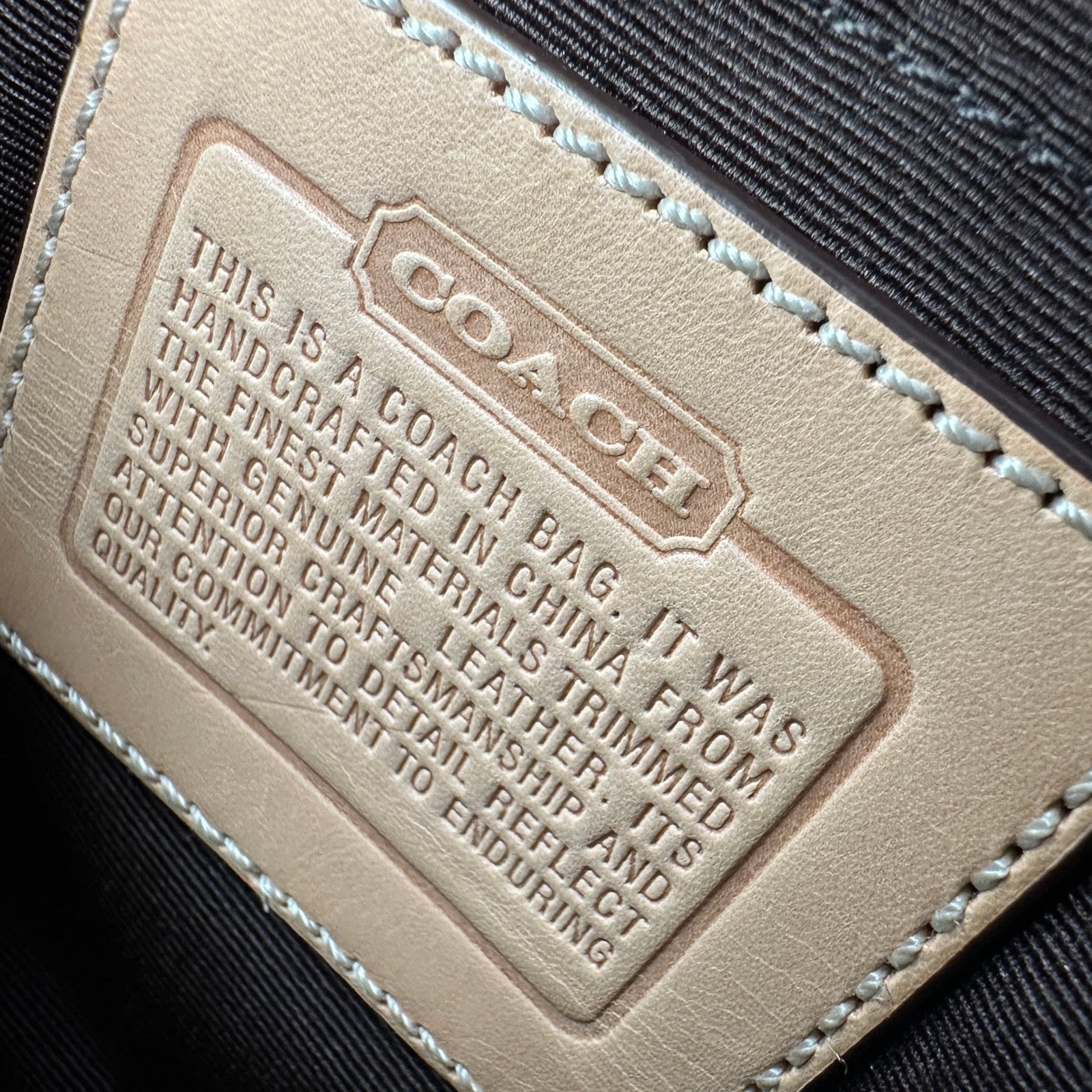 コーチ COACH シグネチャーアクセサリーポーチ ベージュ キャンバス
