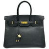 エルメス HERMES バーキン35 □B刻印 ブラック/ゴールド金具 アルデンヌ レディース ハンドバッグ