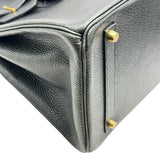 エルメス HERMES バーキン35 □B刻印 ブラック/ゴールド金具 アルデンヌ レディース ハンドバッグ