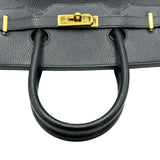 エルメス HERMES バーキン35 □B刻印 ブラック/ゴールド金具 アルデンヌ レディース ハンドバッグ