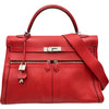 エルメス HERMES ケリーラキ35 □Q刻印 ヴァーミリオン シルバー金具 スイフト レディース ショルダーバッグ
