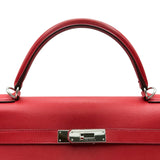 エルメス HERMES ケリーラキ35 □Q刻印 ヴァーミリオン シルバー金具 スイフト レディース ショルダーバッグ