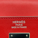エルメス HERMES ケリーラキ35 □Q刻印 ヴァーミリオン シルバー金具 スイフト レディース ショルダーバッグ