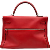エルメス HERMES ケリーラキ35 □Q刻印 ヴァーミリオン シルバー金具 スイフト レディース ショルダーバッグ