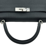 エルメス HERMES ケリー28 内縫い G刻印 ブラック シルバー金具 トゴ レディース ハンドバッグ