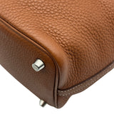 エルメス HERMES ピコタンロックPM エクラ C刻印 ゴールド シルバー金具 トリヨン/スイフト レディース ハンドバッグ