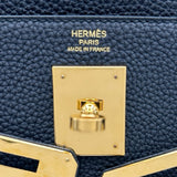 エルメス HERMES ケリー28 内縫い Y刻印 ブラック ゴールド金具 トゴ レディース ショルダーバッグ