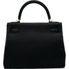エルメス HERMES ケリー28 内縫い Y刻印 ブラック ゴールド金具 トゴ レディース ショルダーバッグ