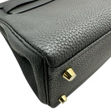エルメス HERMES ケリー28 内縫い Y刻印 ブラック ゴールド金具 トゴ レディース ショルダーバッグ