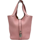 エルメス HERMES ピコタンロックPM Y刻印 ローズサクラ/シルバー金具 トリヨン レディース ハンドバッグ