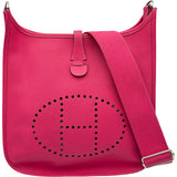 エルメス HERMES エブリン3 PM ▢Q刻印 ローズティリアン シルバー金具 エプソン レディース ショルダーバッグ