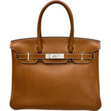 エルメス HERMES バーキン30 C刻印 ゴールド/シルバー金具 フォーブ レディース ハンドバッグ