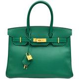 エルメス HERMES バーキン30 C刻印 ヴェールヴェルティゴ/ゴールド金具 エプソン レディース ハンドバッグ