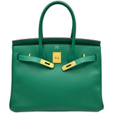 エルメス HERMES バーキン30 C刻印 ヴェールヴェルティゴ/ゴールド金具 エプソン レディース ハンドバッグ