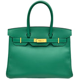 エルメス HERMES バーキン30 C刻印 ヴェールヴェルティゴ/ゴールド金具 エプソン レディース ハンドバッグ