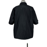 プラダ PRADA トライアングルロゴ半袖シャツジャケット SC871 ブラック ナイロン メンズ ナイロンジャケット