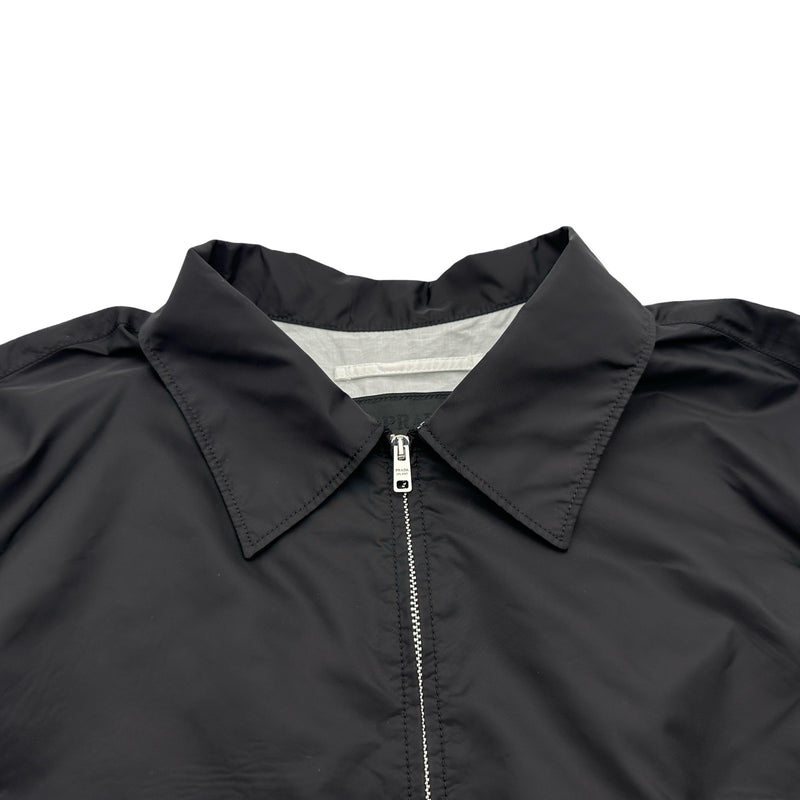 プラダ PRADA トライアングルロゴ半袖シャツジャケット SC871 ブラック