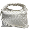 ボッテガ・ヴェネタ BOTTEGA VENETA ミニホップ 777586 ホワイト イントレチャートレザー レディース ショルダーバッグ