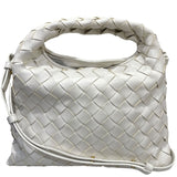 ボッテガ・ヴェネタ BOTTEGA VENETA ミニホップ 777586 ホワイト イントレチャートレザー レディース ショルダーバッグ