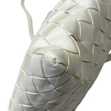 ボッテガ・ヴェネタ BOTTEGA VENETA ミニホップ 777586 ホワイト イントレチャートレザー レディース ショルダーバッグ