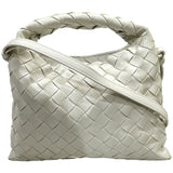 ボッテガ・ヴェネタ BOTTEGA VENETA ミニホップ 777586 ホワイト イントレチャートレザー レディース ショルダーバッグ