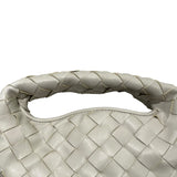 ボッテガ・ヴェネタ BOTTEGA VENETA ミニホップ 777586 ホワイト イントレチャートレザー レディース ショルダーバッグ