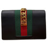 グッチ GUCCI シルヴィスーパーミニバッグ 494646 ブラック /ゴールド金具 レザー レディース ショルダーバッグ