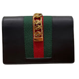 グッチ GUCCI シルヴィスーパーミニバッグ 494646 ブラック /ゴールド金具 レザー レディース ショルダーバッグ