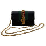 グッチ GUCCI シルヴィスーパーミニバッグ 494646 ブラック /ゴールド金具 レザー レディース ショルダーバッグ