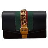 グッチ GUCCI シルヴィスーパーミニバッグ 494646 ブラック /ゴールド金具 レザー レディース ショルダーバッグ