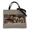 サルヴァトーレ・フェラガモ Salvatore Ferragamo スモールロゴトートバッグ 219475 ベージュ/ブラウン キャンバス/レザー レディース トートバッグ