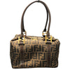 フェンディ FENDI ズッカハンドバック ブラウン ナイロンキャンパス レディース ハンドバッグ