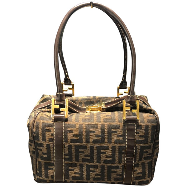 ✨FENDI✨フェンディ✨ズッカ✨ゼブラ✨ブラウン✨ハンドバック✨ フェンディ FENDI ズッカハンドバック ブラウン ナイロンキャンパス
