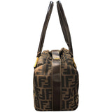 フェンディ FENDI ズッカハンドバック ブラウン ナイロンキャンパス レディース ハンドバッグ