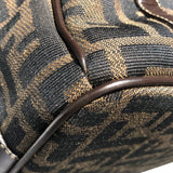フェンディ FENDI ズッカハンドバック ブラウン ナイロンキャンパス レディース ハンドバッグ
