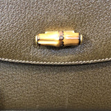 グッチ GUCCI バンブーショルダーバッグ ブラウン レザー レディース ショルダーバッグ