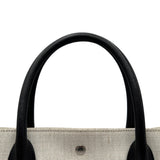 サンローラン SAINT LAURENT リヴゴーシュトートバッグ 632539 アイボリー/ブラック キャンバス/レザー レディース トートバッグ