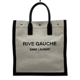 サンローラン SAINT LAURENT リヴゴーシュトートバッグ 632539 アイボリー/ブラック キャンバス/レザー レディース トートバッグ