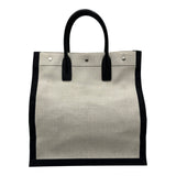 サンローラン SAINT LAURENT リヴゴーシュトートバッグ 632539 アイボリー/ブラック キャンバス/レザー レディース トートバッグ