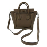 セリーヌ CELINE ラゲージナノショッパー 189243 トープ シルバー金具 ドラムドカーフスキン レディース ハンドバッグ